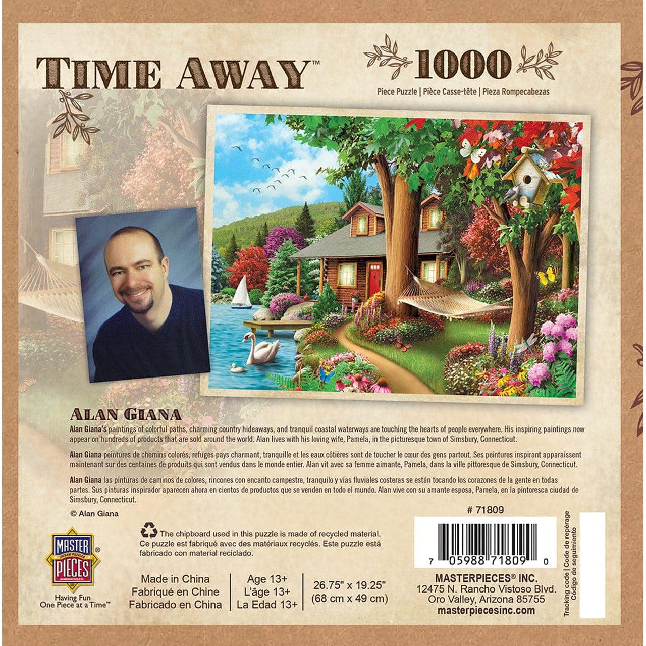 MasterPieces-Time Away - Around the Lake - 1000 Piece Puzzle-71809-Legacy Toys